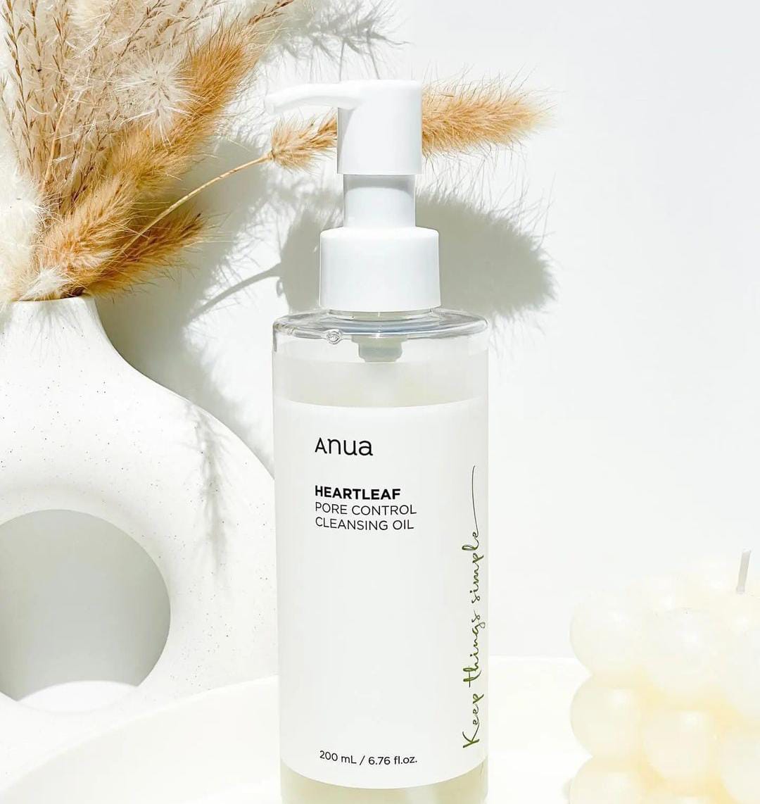 Anua Heartleaf Pore Control Cleansing Oil 200ml bottle – Korean gentle makeup remover