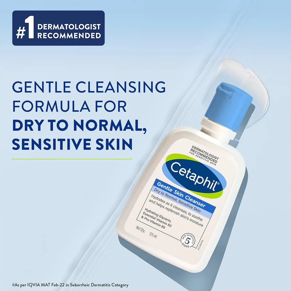 Cetaphil Gentle Skin Cleanser Travel Size 125mL for sensitive skin