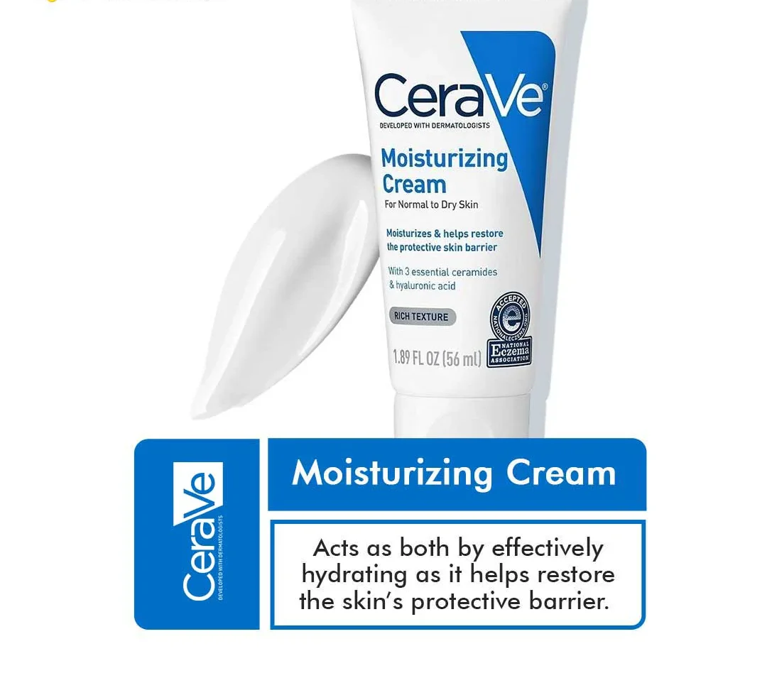CeraVe Moisturizing Cream Travel Size (56mL) CeraVe Moisturizing Cream 56ml Travel Size for Dry and Sensitive Skin