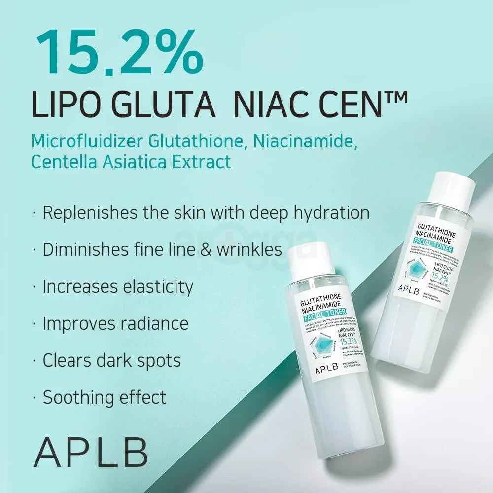 APLB Glutathione Niacinamide Facial Toner 160mL – Brightening & Safe